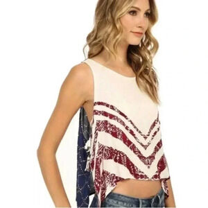 Free People Sleeveless Fourth of July Tank S
